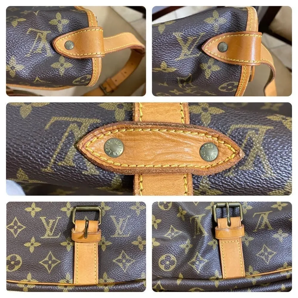 LOUIS VUITTON Monogram Saumur 35 Shoulder/Crossbody Bag 💼 8901VI - Picture 11 of 16